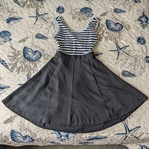 The Clothing Company black and white striped dress, flare skirt, size Medium